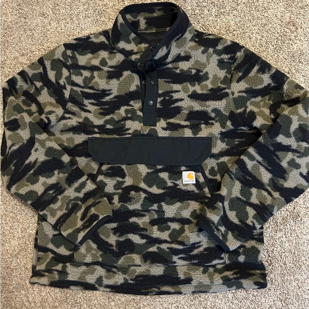 Carhartt Men’s snap pullover-classic camo